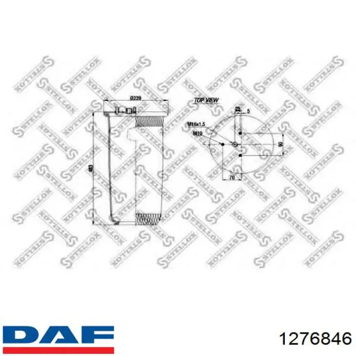 Купити 1276846 DAF Пневмоподушка/Пневморессора моста