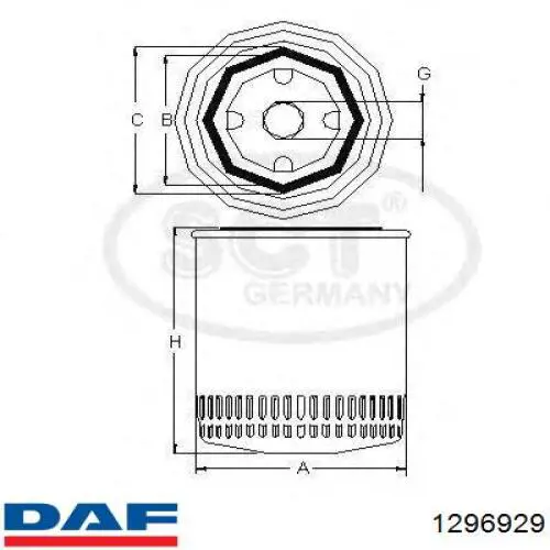 Фільтр системи охолодження DONP554685 Neoplan