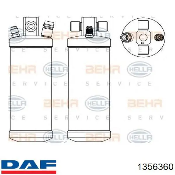 Ресивер-осушувач кондиціонера 1356360 DAF