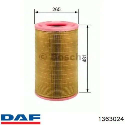 Купити 1363024 DAF Автомобільний фільтр повітря