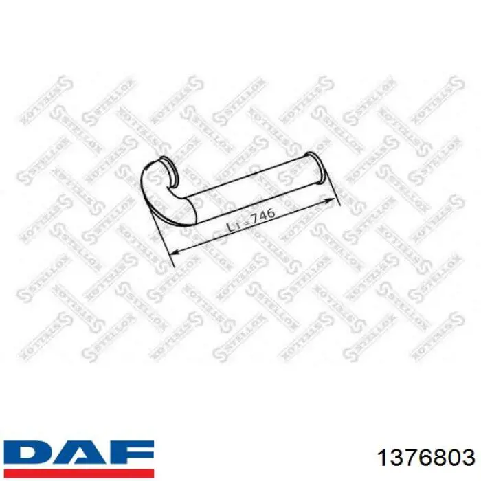 1376803 DAF Глушник, задня частина