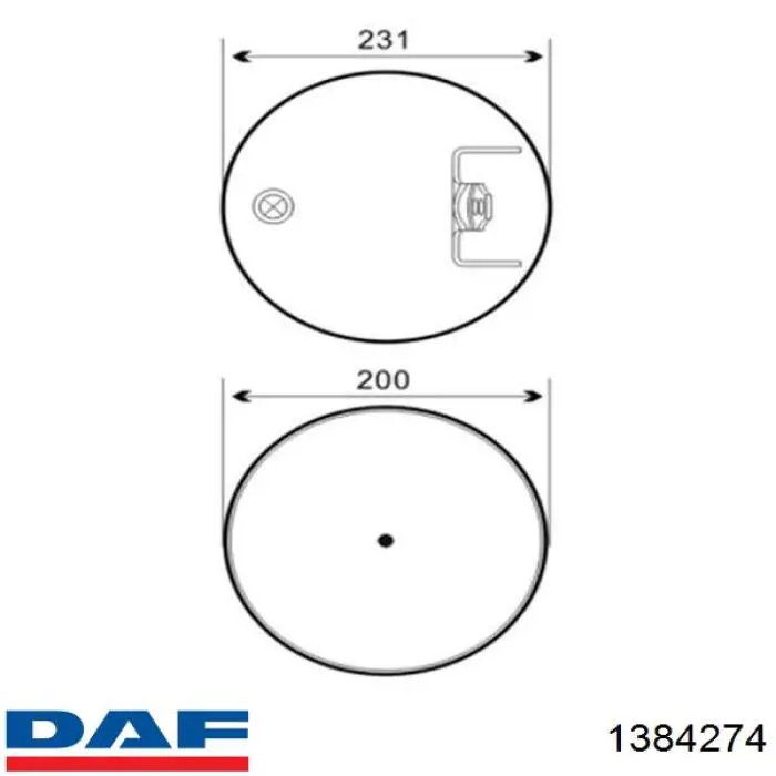 Пневмоподушка задня DAF 1384274