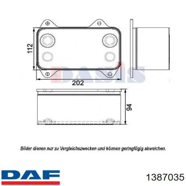 1387035 DAF Радіатор масляний