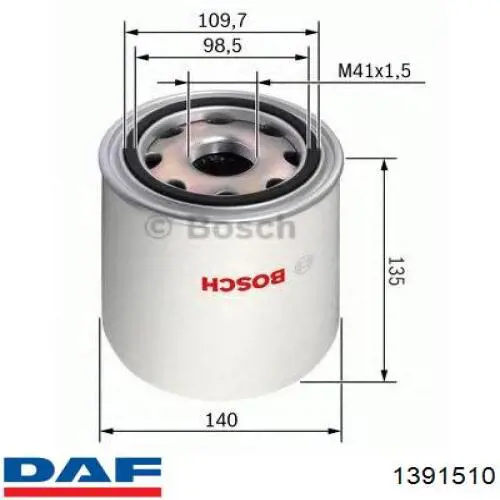 Купити 1391510 DAF Фільтр осушувача повітря (вологомастиловідділювача) (TRUCK)