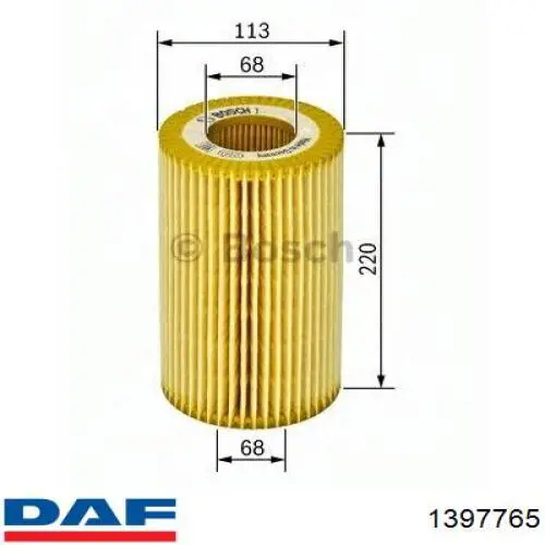 Купити 1397765 DAF Фільтр очищення масла відцентровий