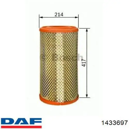 Повітряний фільтр 1433697 DAF