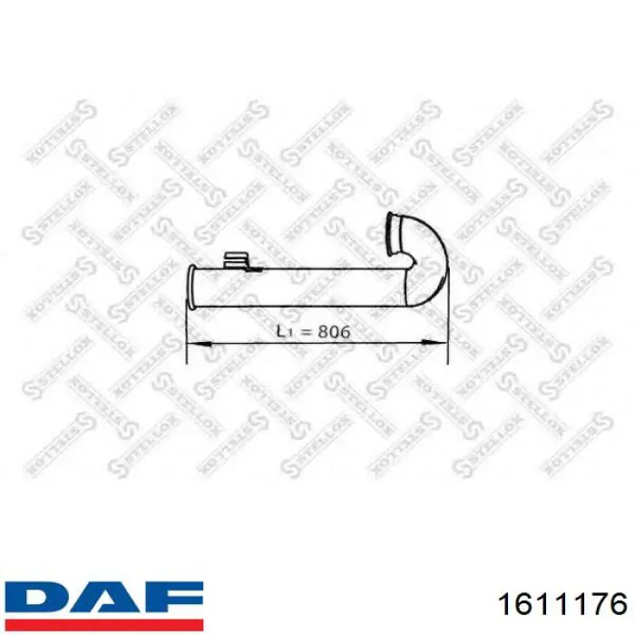 1611176 DAF Глушник, задня частина