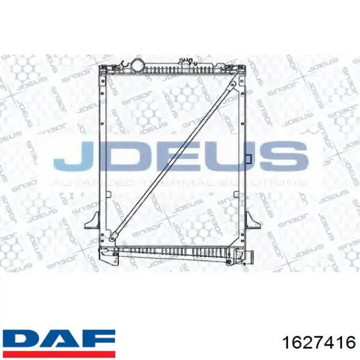 1627416 DAF Радіатор охолодження двигуна