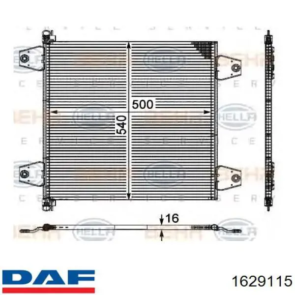 1629115 DAF Конденсатор