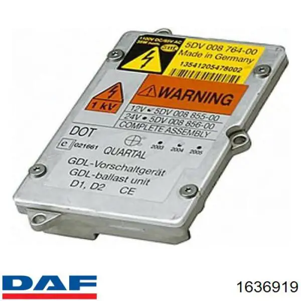 Купити 1636919 DAF Блок розпалювання, ксенон