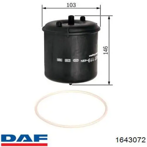 Масляний фільтр 1643072 DAF