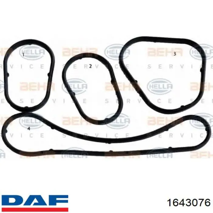 Прокладка адаптера масляного холодильника DAF 1643076 ціна, від 16.82 USD