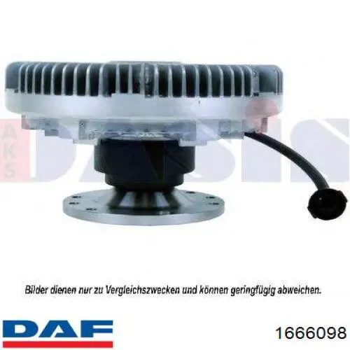 Вискомуфта вентилятора 1666098 DAF