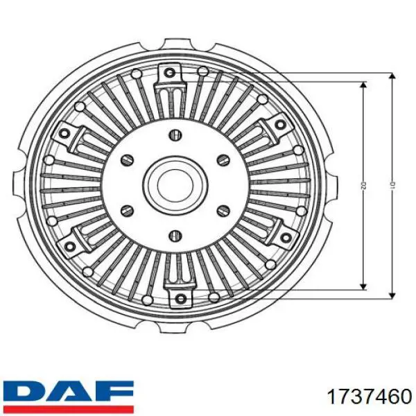 В'язкова муфта вентилятора DAF 1737460 ціна, від 625.83 USD