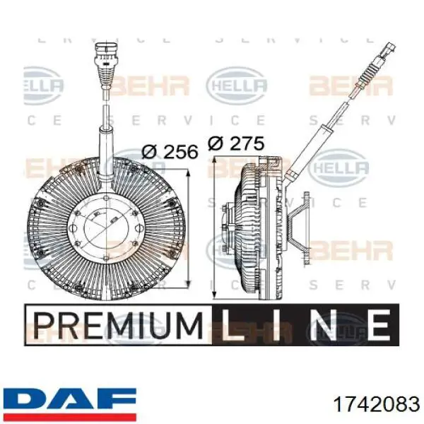 1742083 DAF Гідромуфта приводу вентилятора