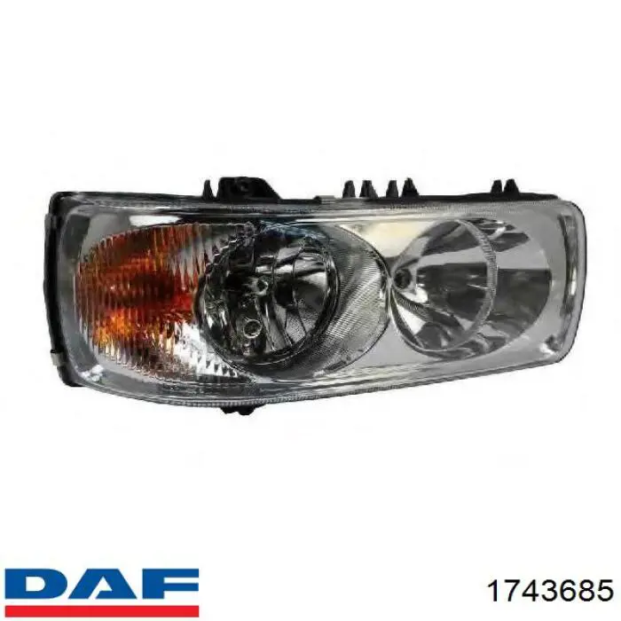 Фара правая DAF 1743685 ціна, від 73.46 USD