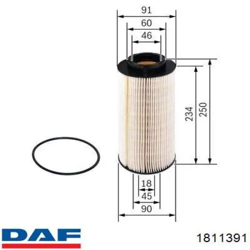 1811391 DAF Фільтр палива