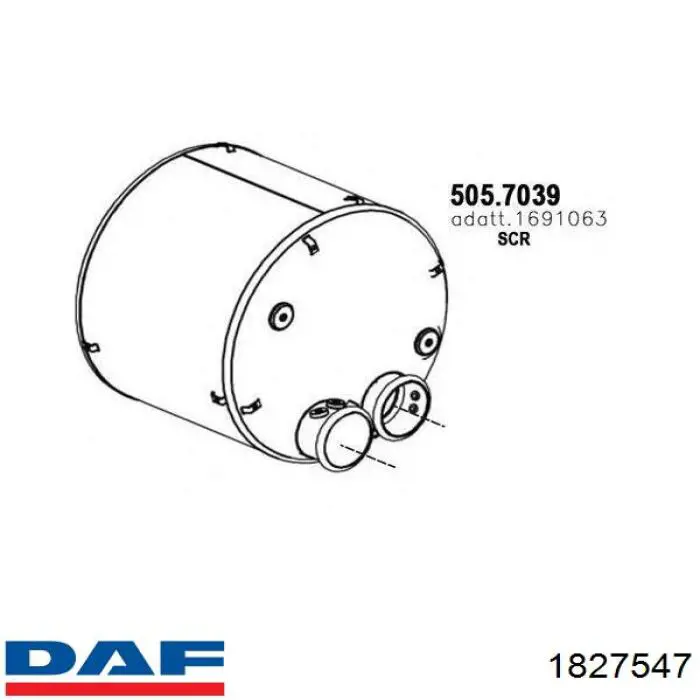 Купити 1827547 DAF Вихлоп