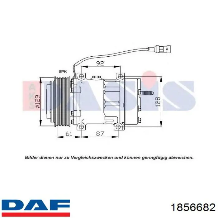 Компресор системи кондиціювання DAF 1856682 ціна, від 251.19 USD