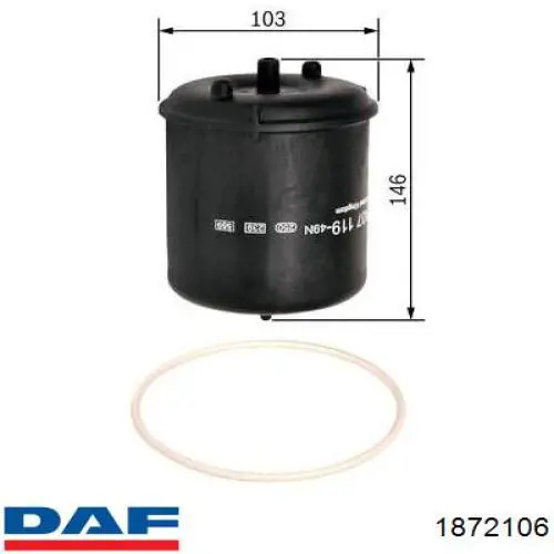 Масляний фільтр двигуна DAF 1872106 ціна, від 32.80 USD