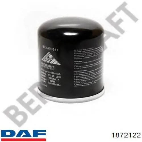 1872122 DAF фільтр осушувача повітря (вологомастиловідділювача (TRUCK))