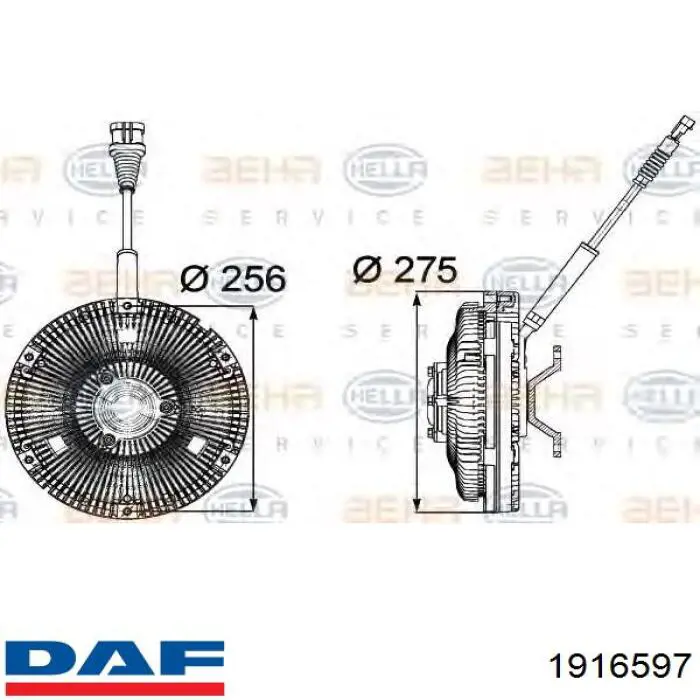1916597 DAF Гідромуфта приводу вентилятора