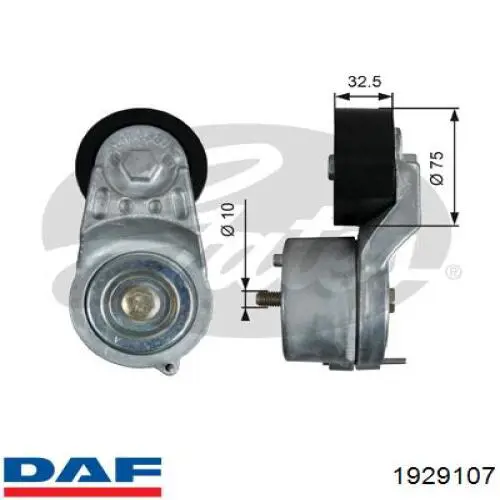 Натягувач приводного ременя DAF 1929107 ціна, від 66.68 USD