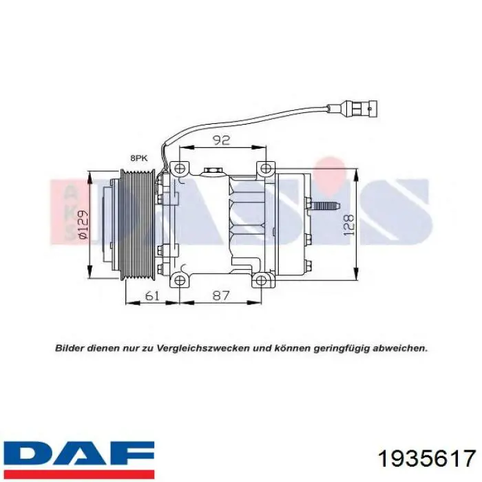 Компресор кондиціонера 1935617 DAF
