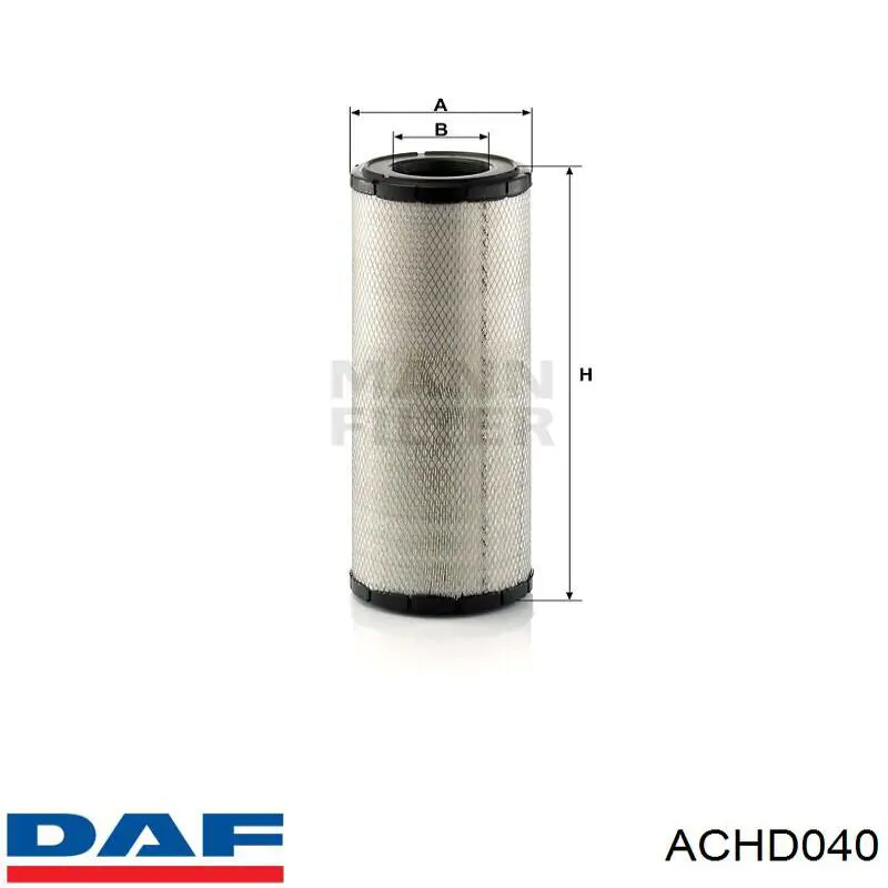 ACHD040 DAF Повітряний фільтр двигуна
