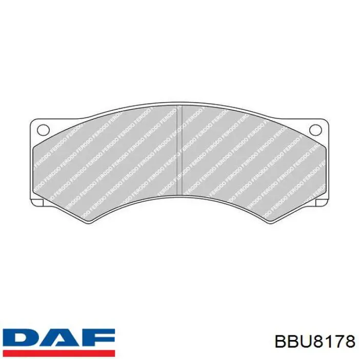 Гальмівні колодки DAF BBU8178 ціна, від 71.67 USD
