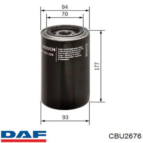 CBU2676 DAF Фільтр масла