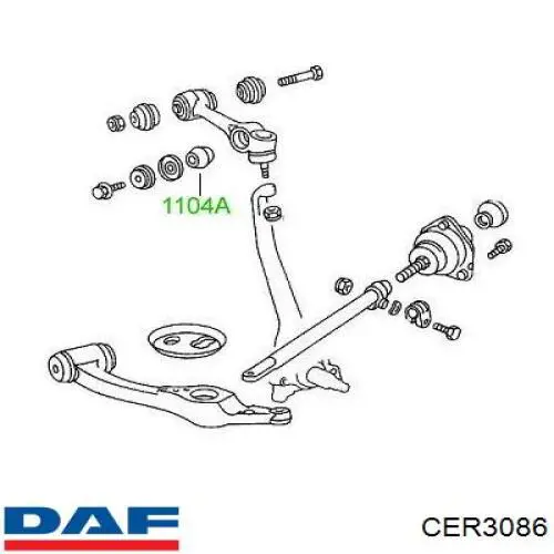 Купити CER3086 DAF Сайлентблок/втулка ресори передньої