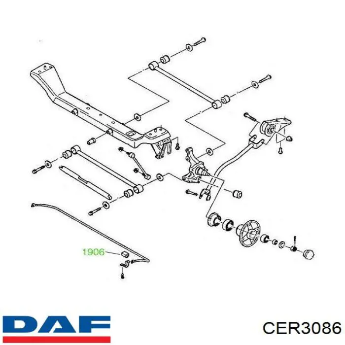 Сайлентблок ресори передньої DAF CER3086