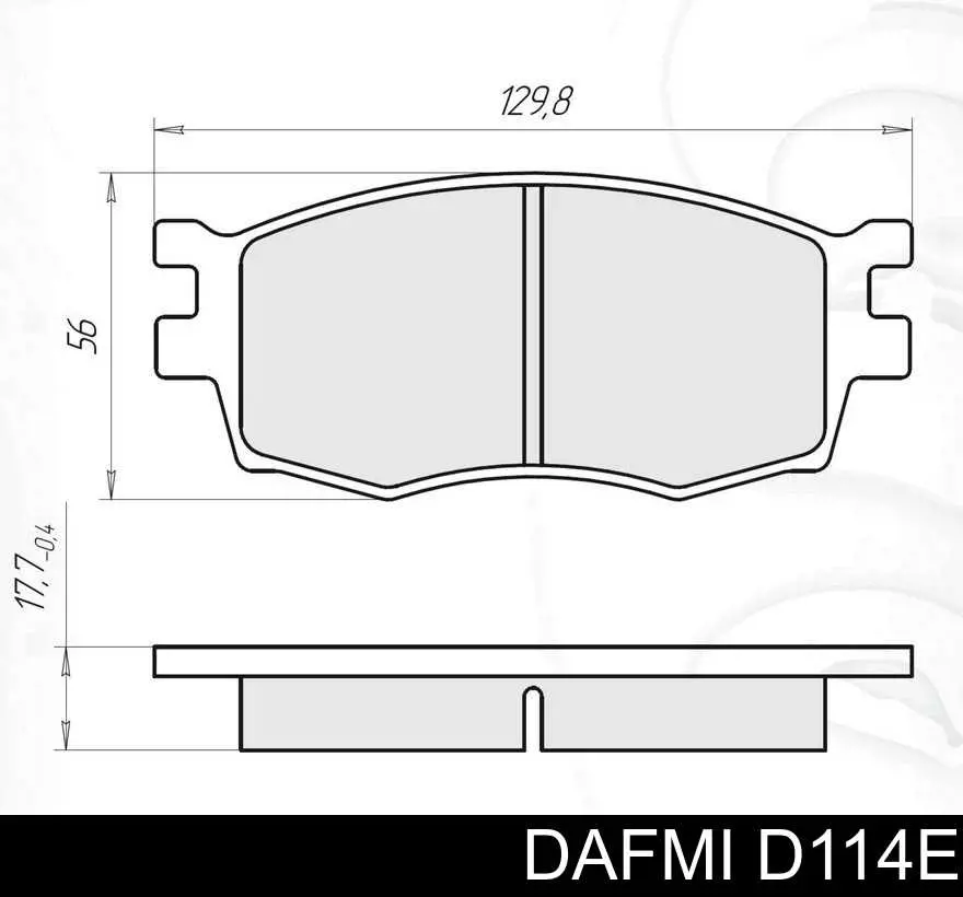 Гальмівні колодки Dafmi D114E ціна, від 12.68 USD