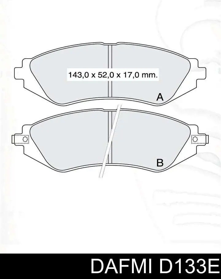 Гальмівні колодки Dafmi D133E ціна, від 8.90 USD