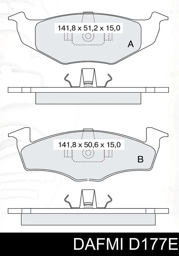 Передні тормозні колодки D177E Dafmi