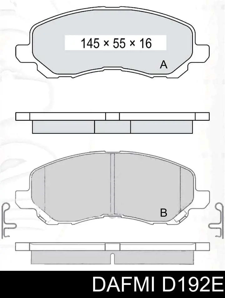 Гальмівні колодки Dafmi D192E ціна, від 14.60 USD