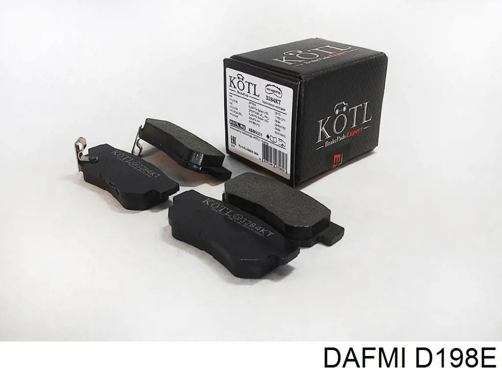 D198E Dafmi Колодки гальмівні задні, дискові