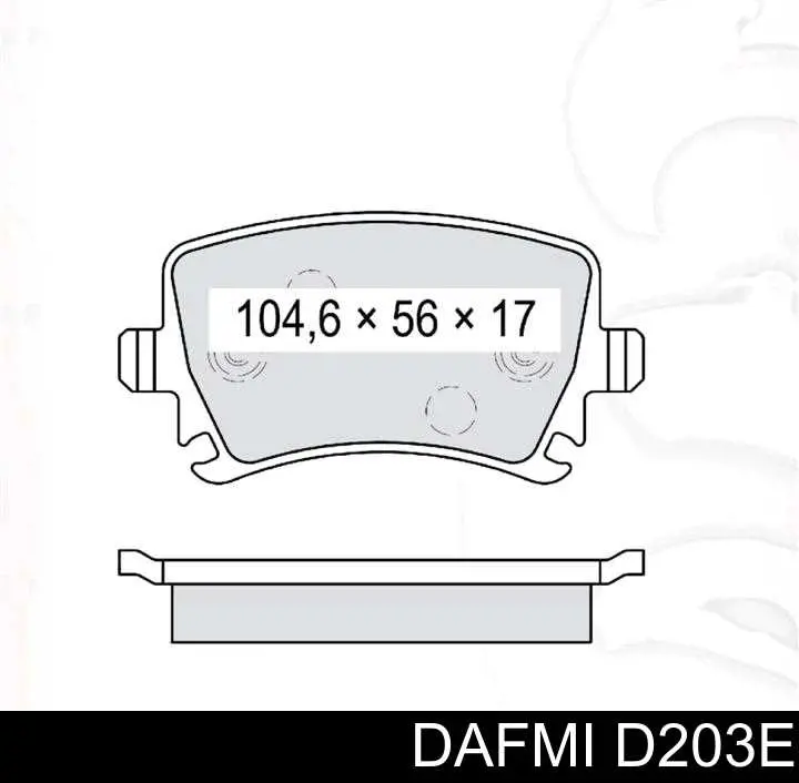 Задні гальмівні колодки Dafmi D203E ціна, від 11.01 USD