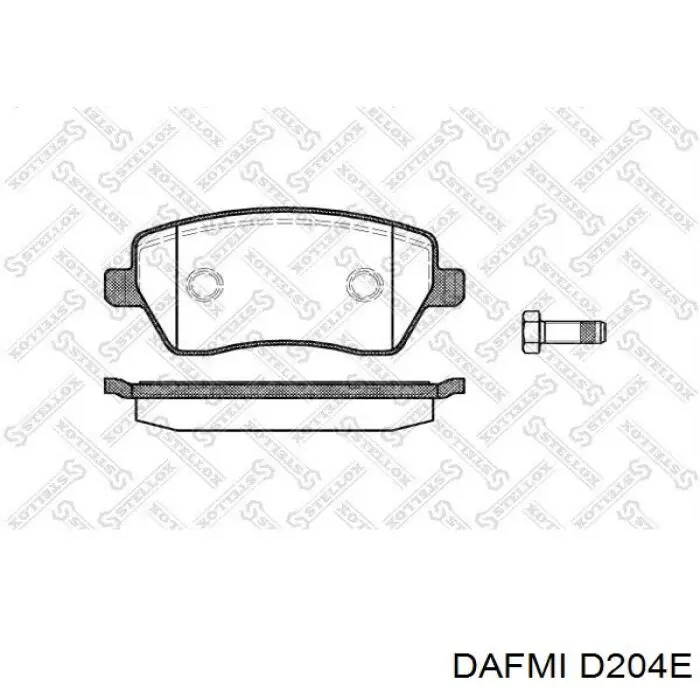 Гальмівні колодки Dafmi D204E ціна, від 9.12 USD