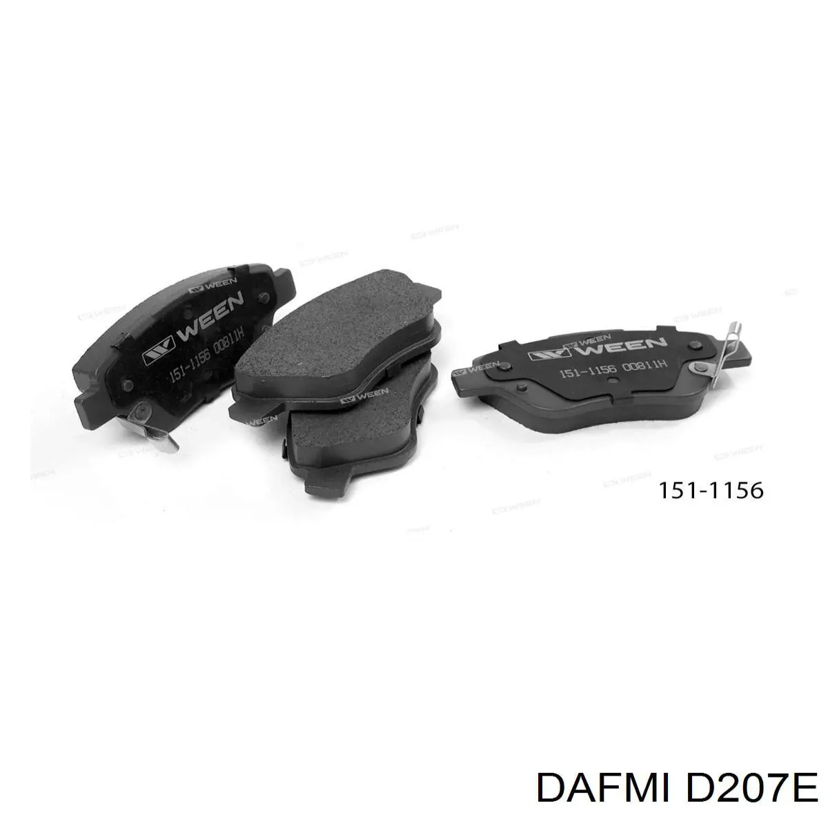 Купити D207E Dafmi Колодки гальмівні передні, дискові