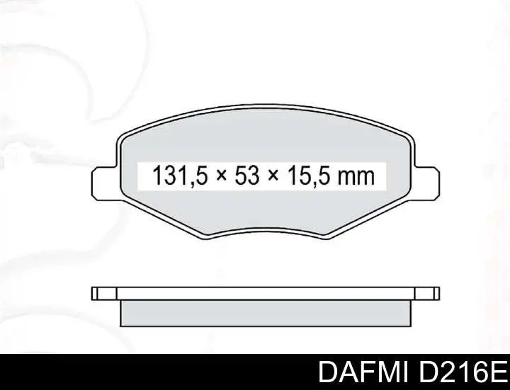 D216E Dafmi Передні гальмівні колодки
