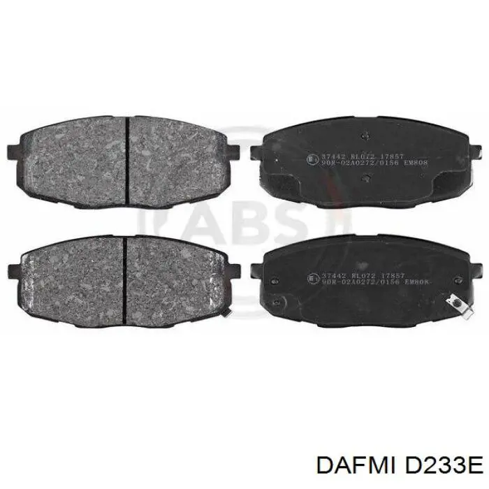 D233E Dafmi колодки гальмівні передні, дискові