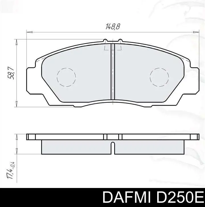 Гальмівні колодки Dafmi D250E ціна, від 12.09 USD