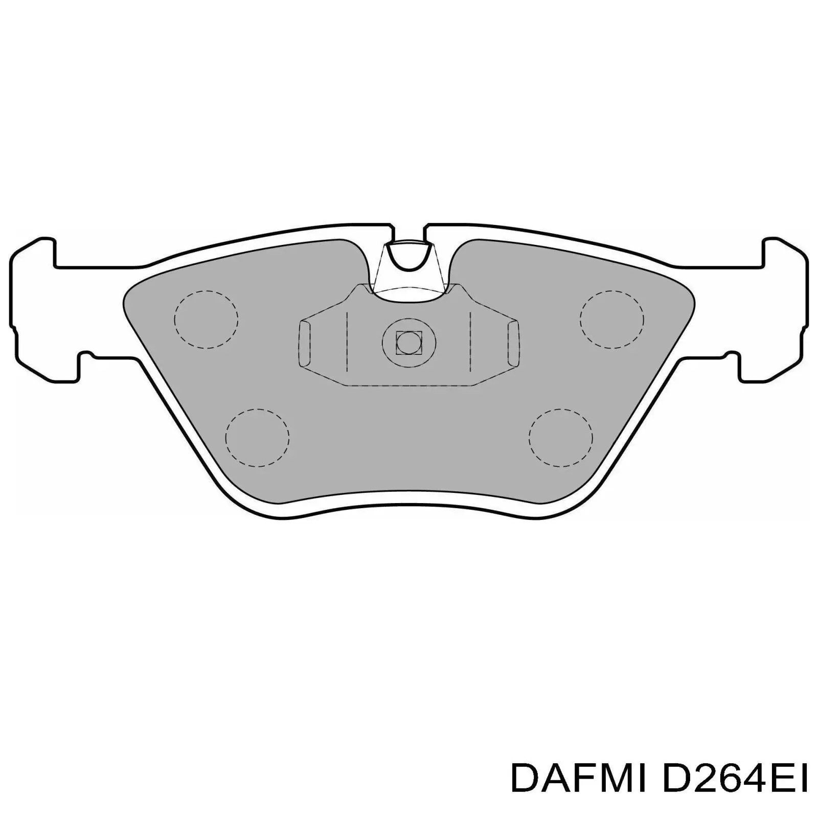 D264EI Dafmi колодки гальмівні передні, дискові