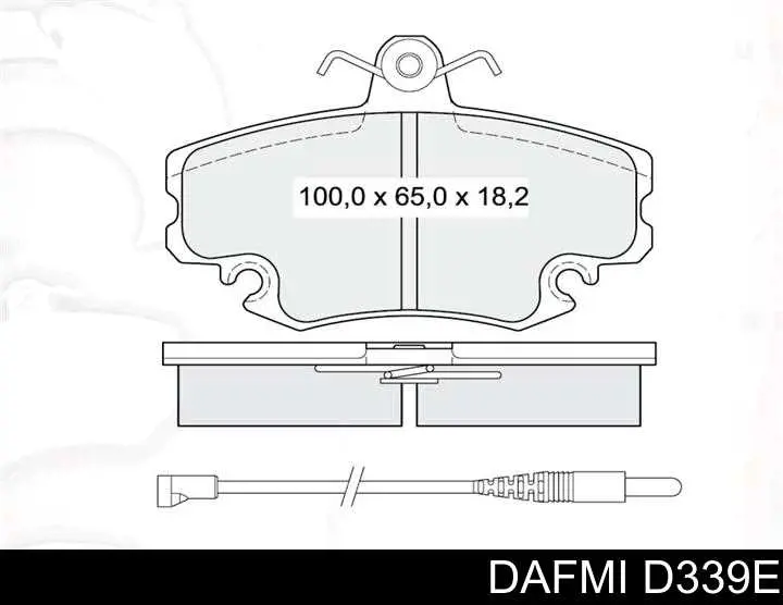 D339E Dafmi Передні гальмівні колодки