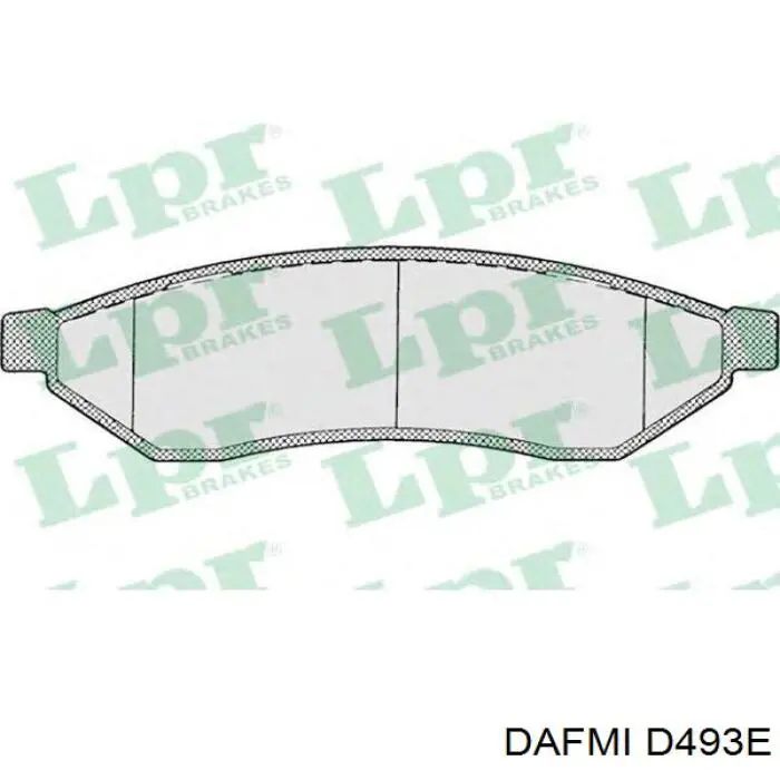 Колодки гальмові задні, дискові D493E Dafmi