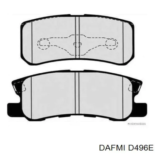 D496E Dafmi Колодки гальмівні задні, дискові