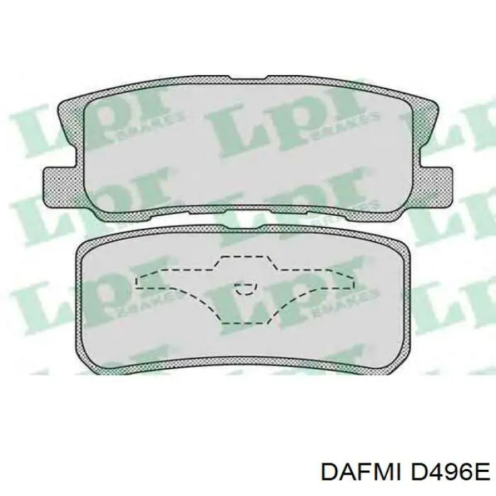 Задні гальмівні колодки Dafmi D496E ціна, від 11.88 USD