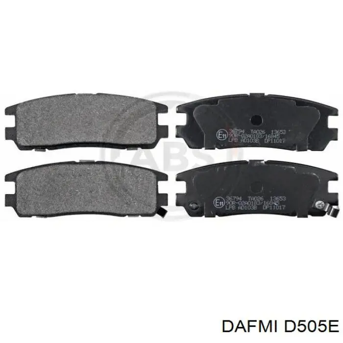 D505E Dafmi Колодки гальмівні задні, дискові
